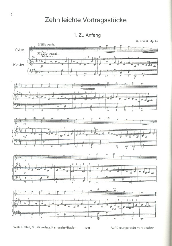 Zehn leichte Vortragsstücke