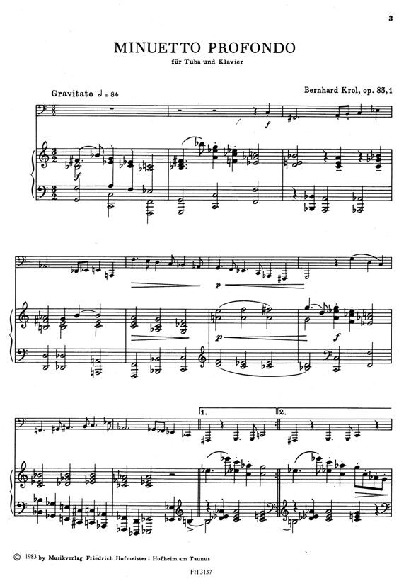 Minuetto profondo op. 83,1