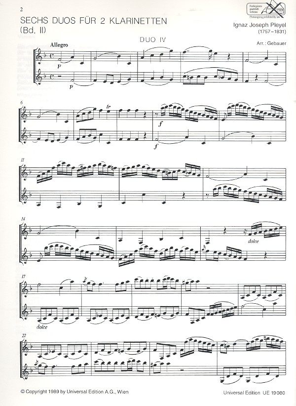 6 Duos Band 2 (Nr.4-6)