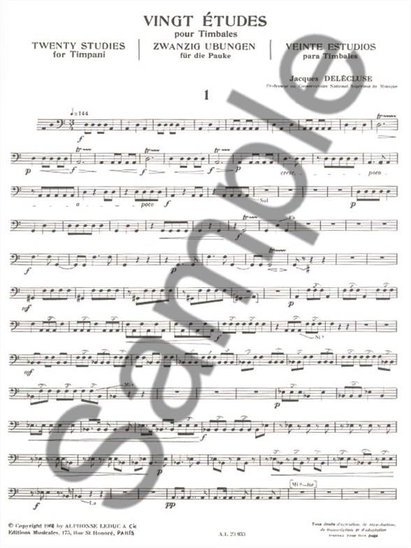 20 études pour timbales