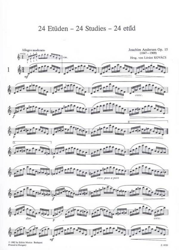 24 Etüden op.15 für Flöte