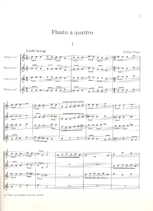 Flauto a quattro Band 4 für
