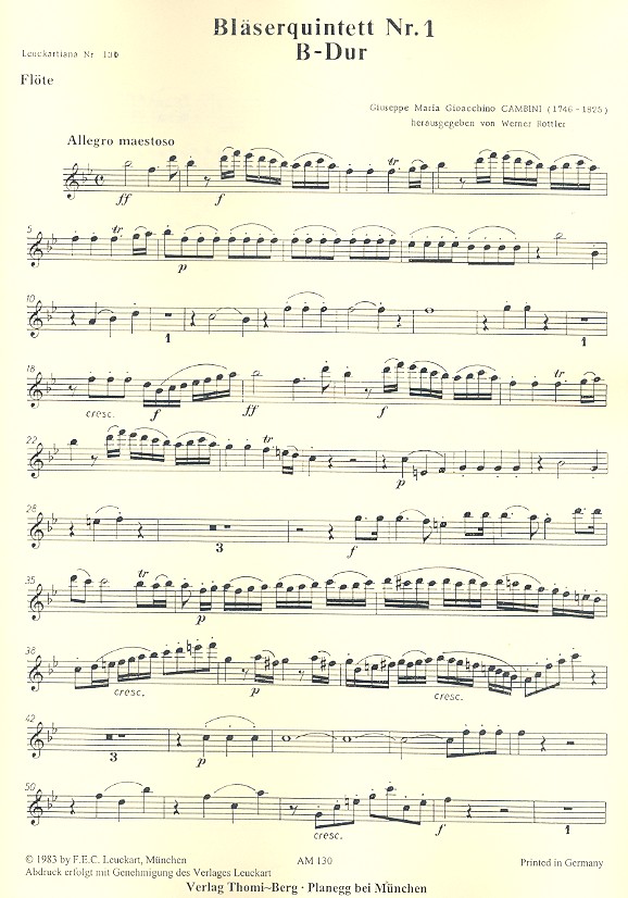Quintett B-Dur Nr.1