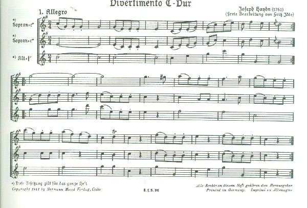 Divertimento C-Dur dreistimmig