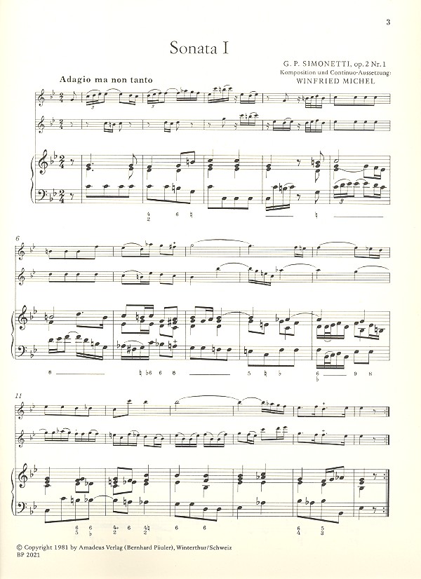 6 Sonaten op.2 Band 1 (Nr.1-3)