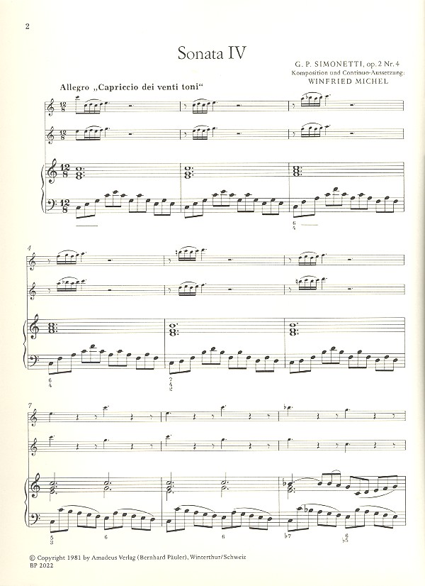 6 Sonaten op.2 Band 2 (Nr.4-6)