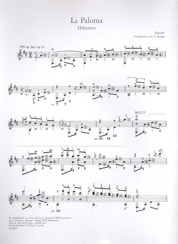 La Paloma - Habanera