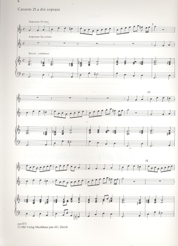 Canzon 20 e 21 a doi soprani e basso continuo