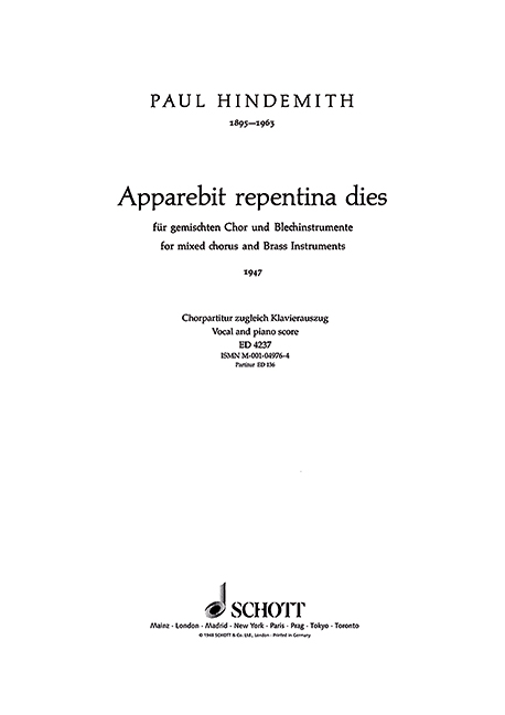 Apparebit repentina dies