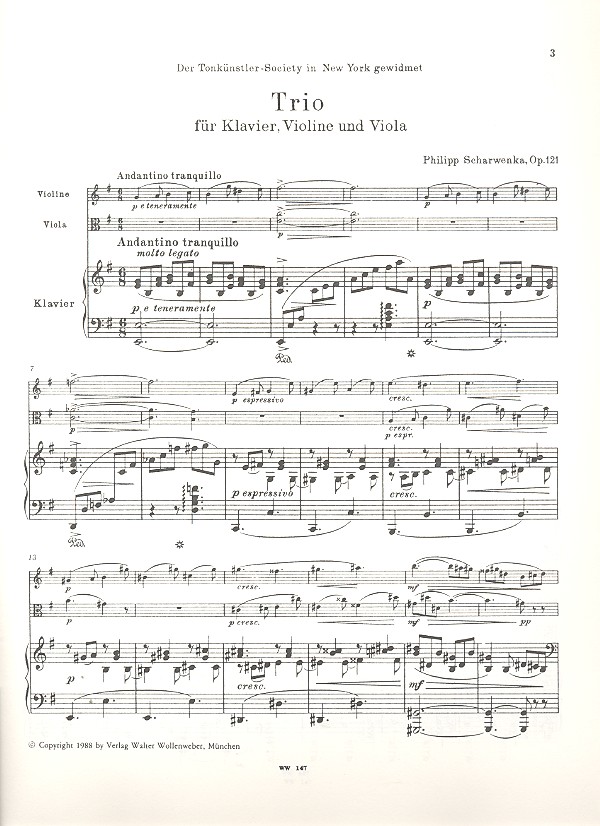 Klaviertrio op.121