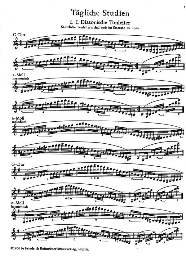 Tägliche Studien aus Carl Bärmanns 'Clarinett-Schule' op.63