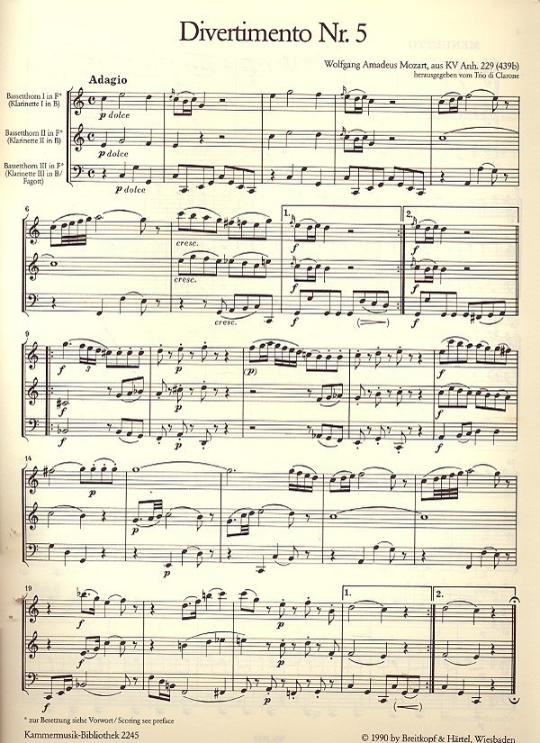 Divertimento Nr.5 aus KVAnh.229