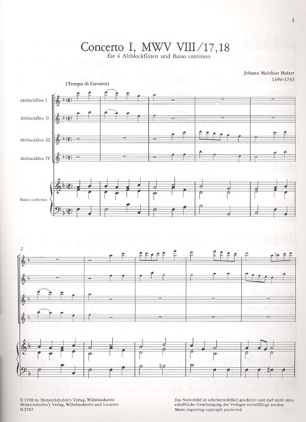 Concerto  F-Dur Nr.1 MWVVIII/17,18