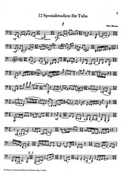 12 Spezialstudien für Tuba