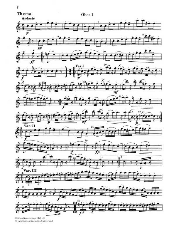 Variations sur un theme de Haydn (symphonie no.94)