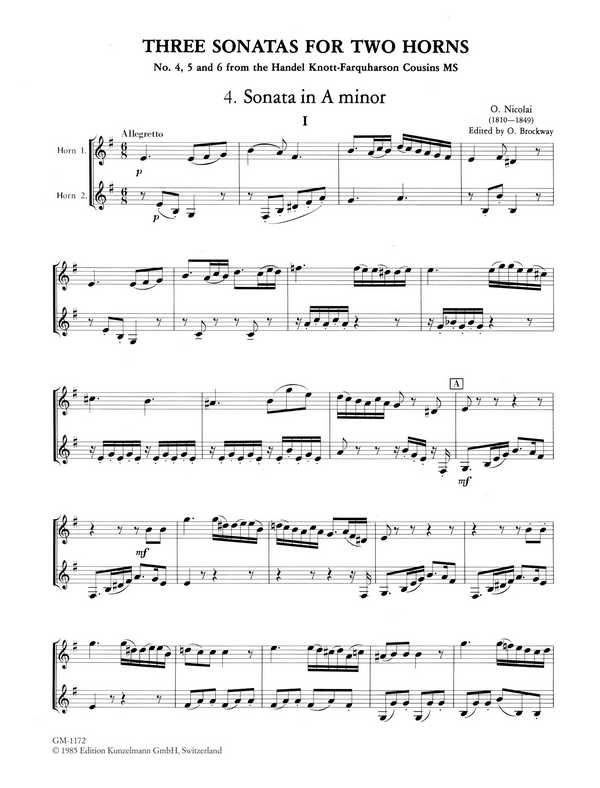 3 Sonatas - no.4,5 and 6 from the Knott-Farquharson Cousins