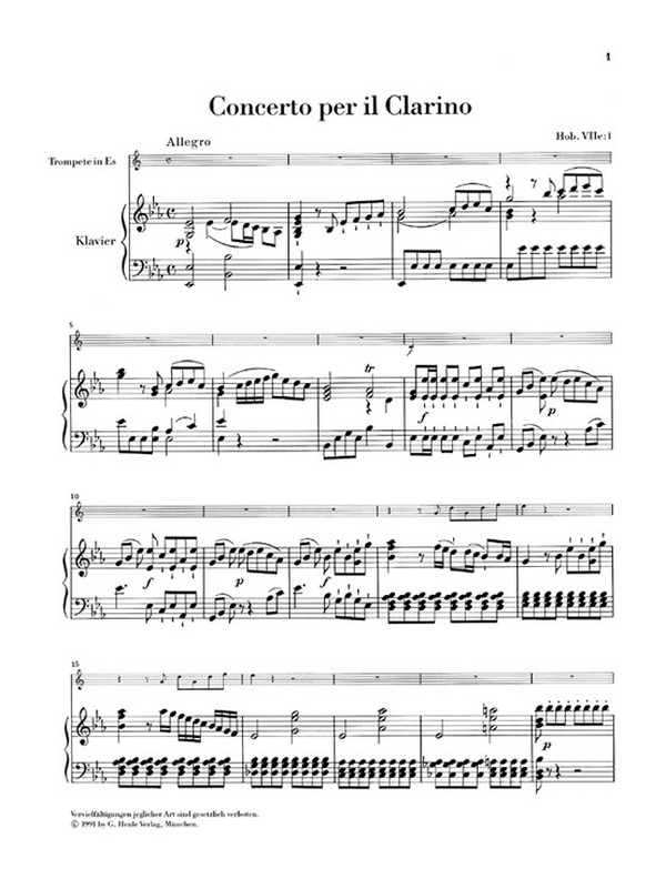 Konzert Es-Dur Hob.VIIe:1