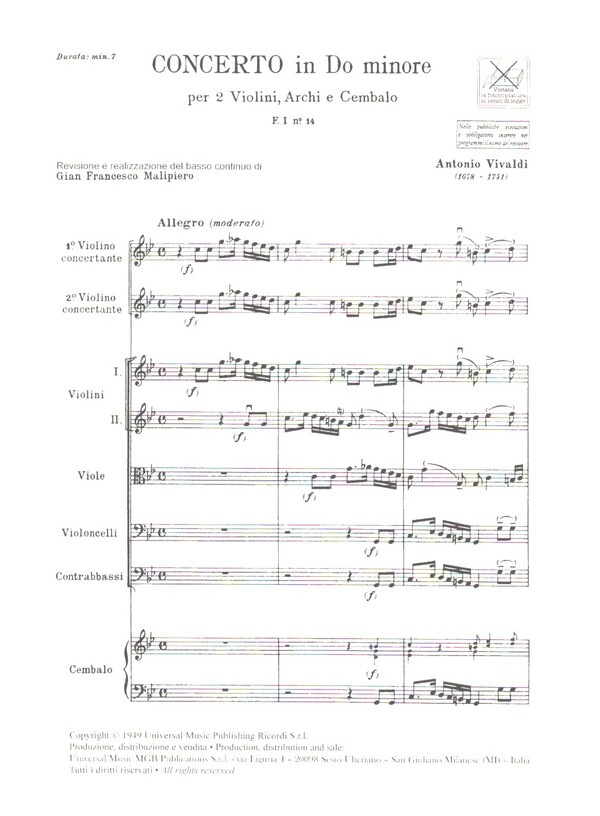 Konzert c-Moll RV510 für
