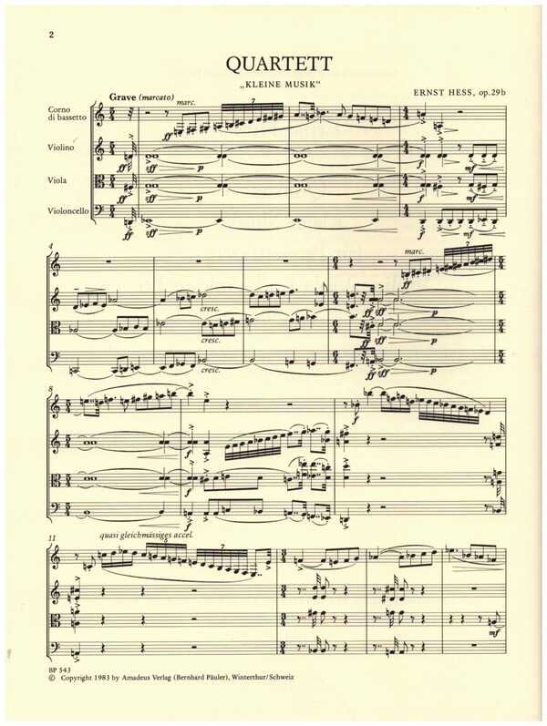 Quartett Kleine Musik op.29b