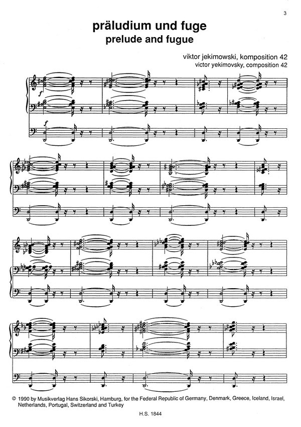 Präludium und Fuge für Orgel