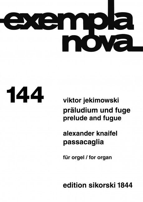 Präludium und Fuge für Orgel