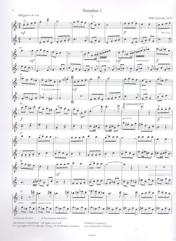 2 Sonatinen nach europäischen Volksweisen
