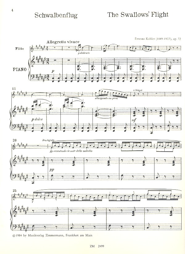 Schwalbenflug op.72
