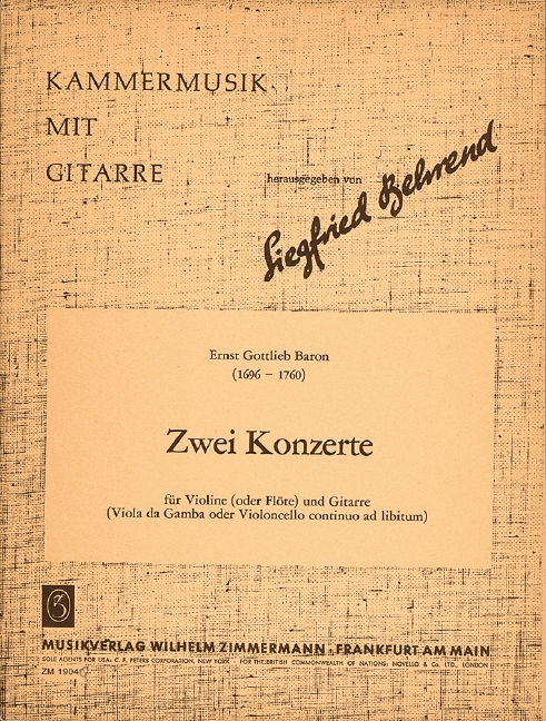 Zwei Konzerte für Violine und Gitarre