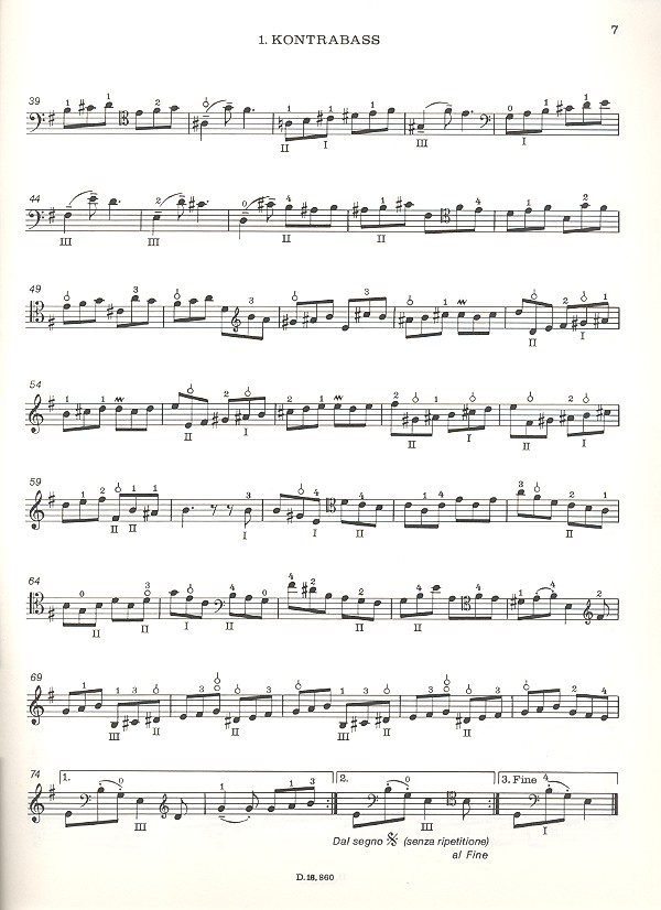 Bach für 2 Kontrabässe Band 3