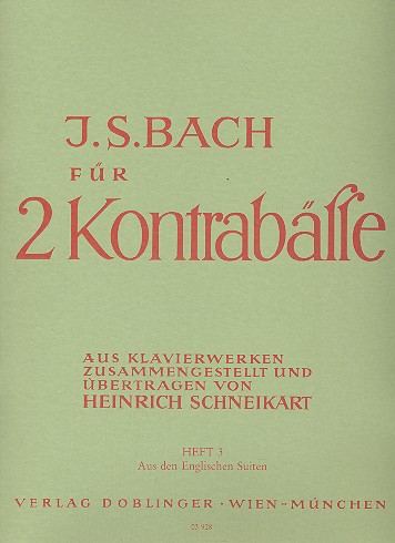 Bach für 2 Kontrabässe Band 3
