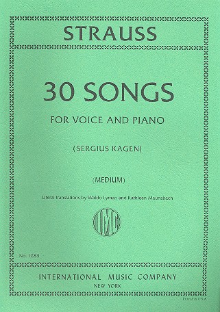 30 Songs for medium voice and
