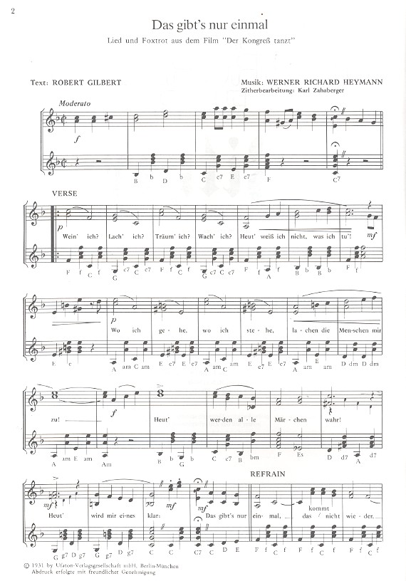 Lieder und Evergreens