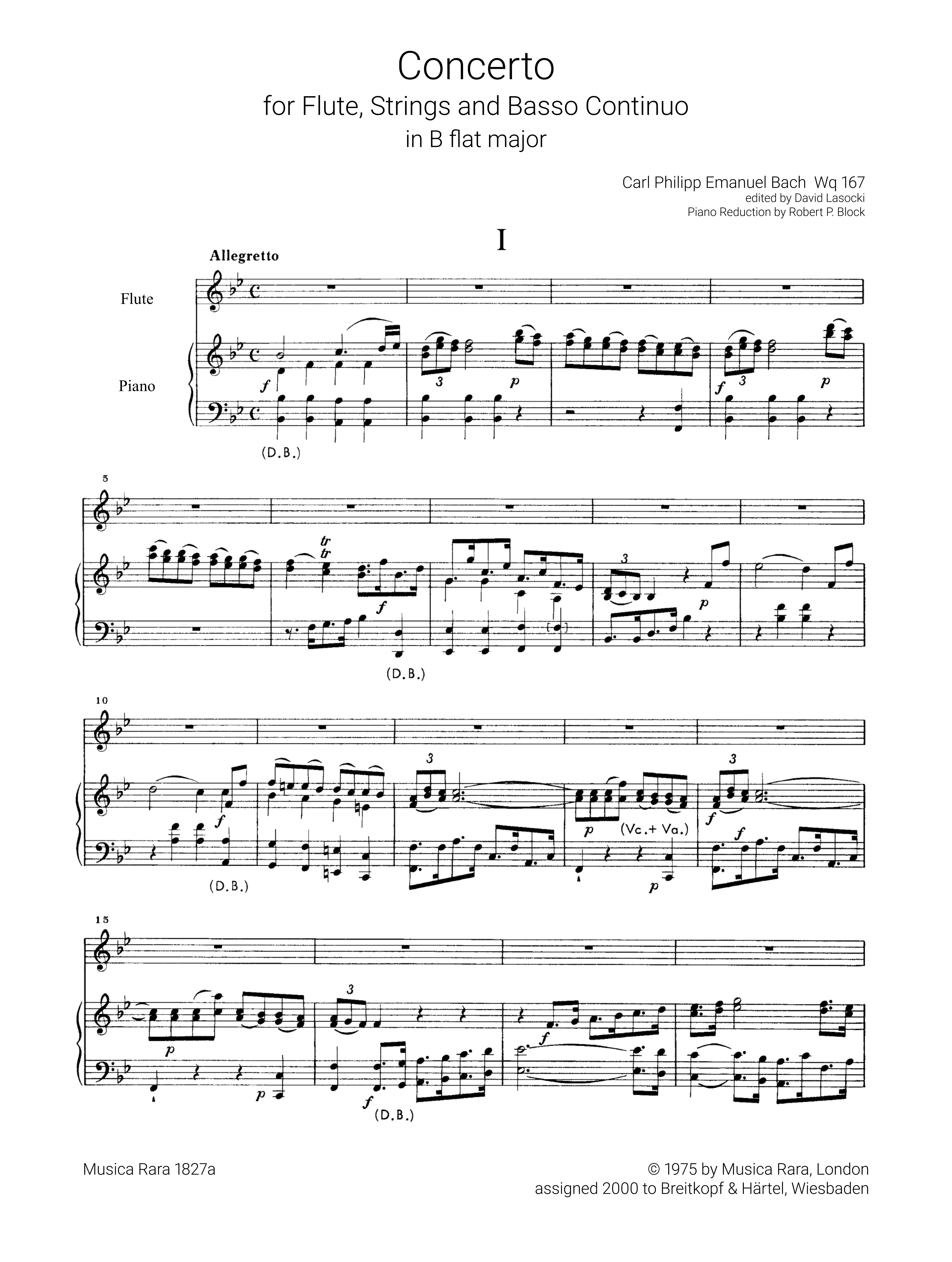 Konzert B-Dur WQ167