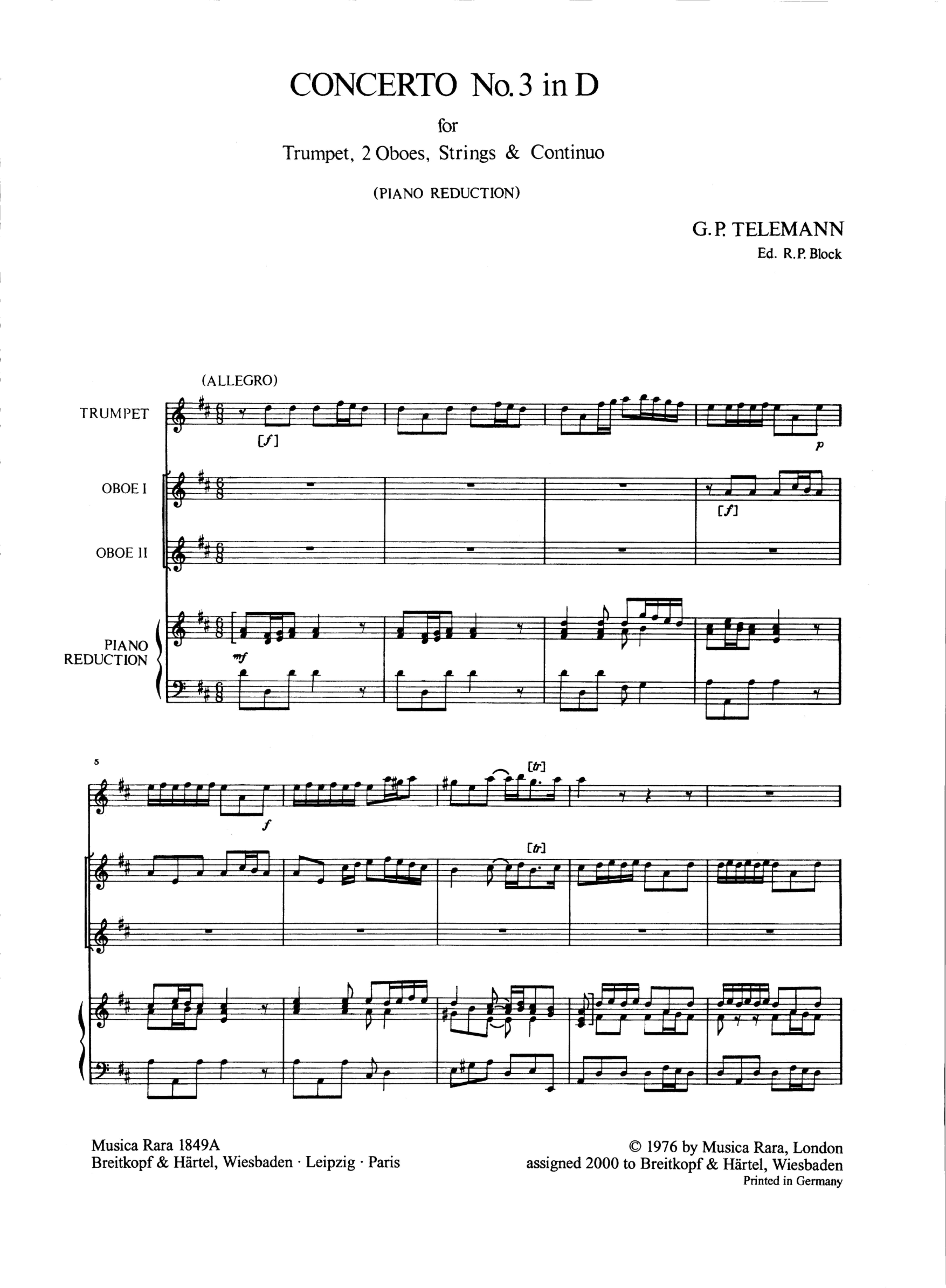 Concerto no.3 in d major