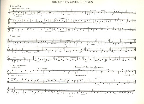 Der Anfang im Orgelspiel