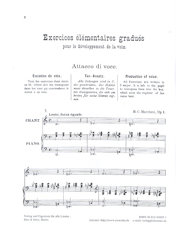 Exercises op.1 
