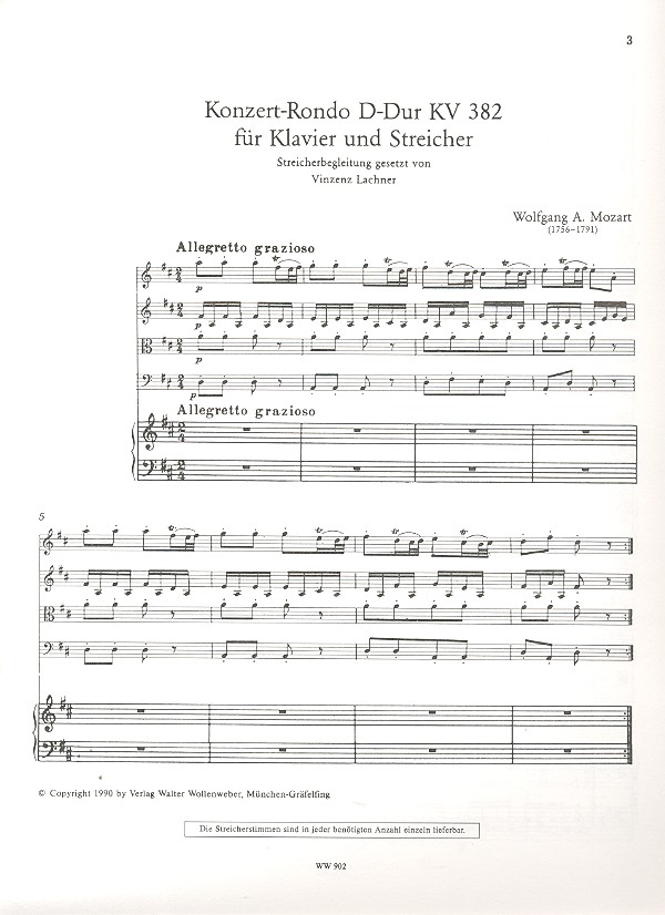 Konzert-Rondo D-Dur KV382