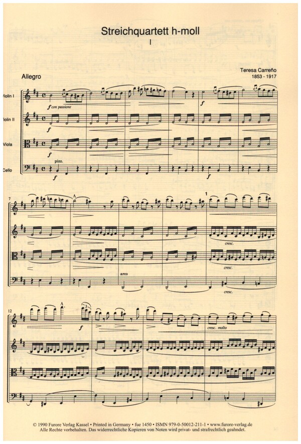 Streichquartett h-Moll