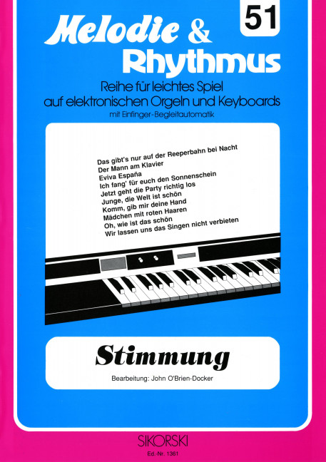 Stimmung: für E-Orgel / Keyboard