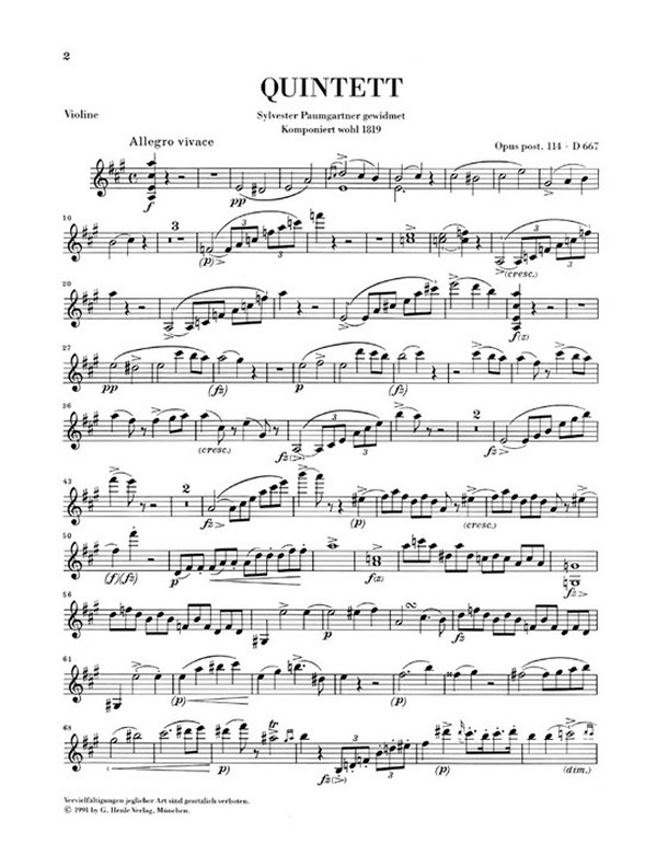 Quintett op.post.114, A-Dur