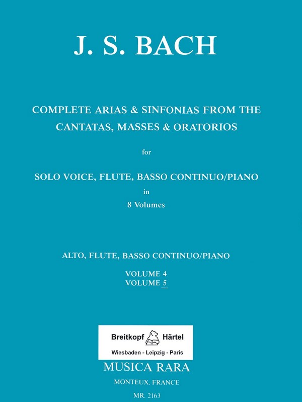 Complete Arias and Sinfonias from the Cantatas, Masses and Oratorios v