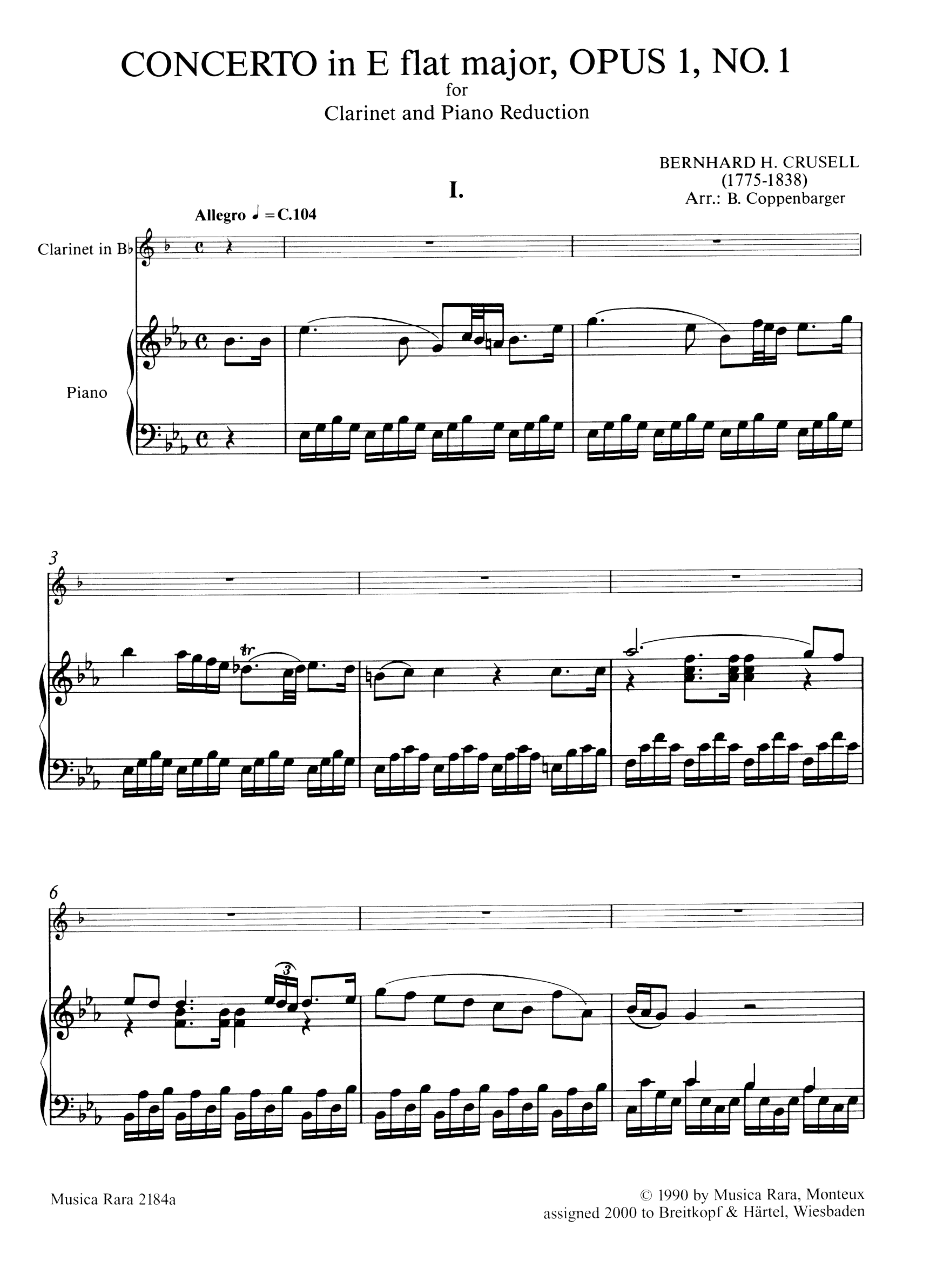 Concerto E flat major op.1,1