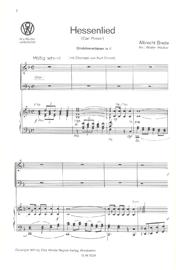 Hessenlied für Blasorchester