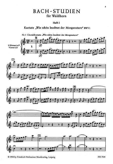 Bach-Studien für Waldhorn Band 1