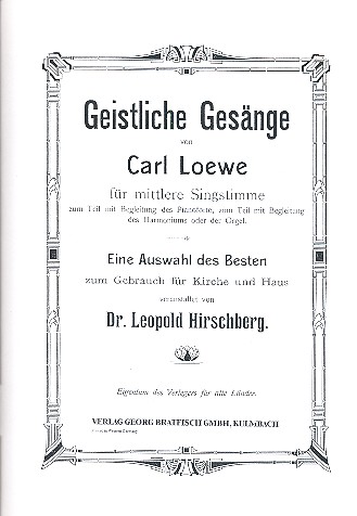 Geistliche Gesänge für mittlere