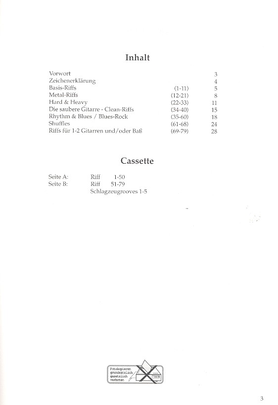 Riffs für Rockgitarre (+CD)