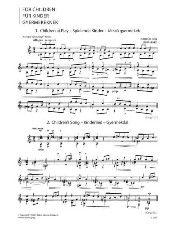 Für Kinder Band 1 für Gitarre