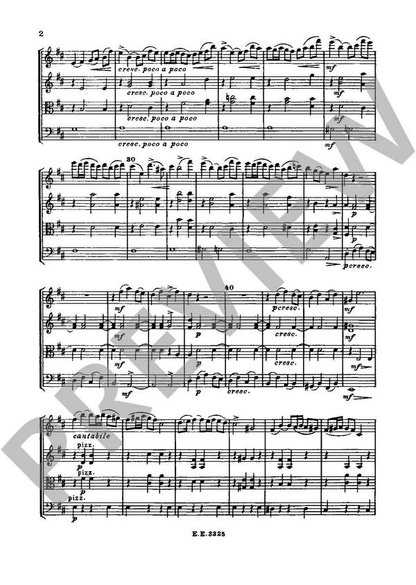 Streichquartett D-Dur Nr.2