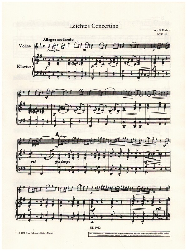 Leichtes Konzertino G-Dur op.36