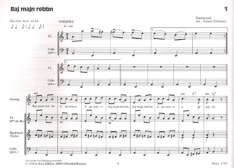 Maseltov, Jiddische Lieder